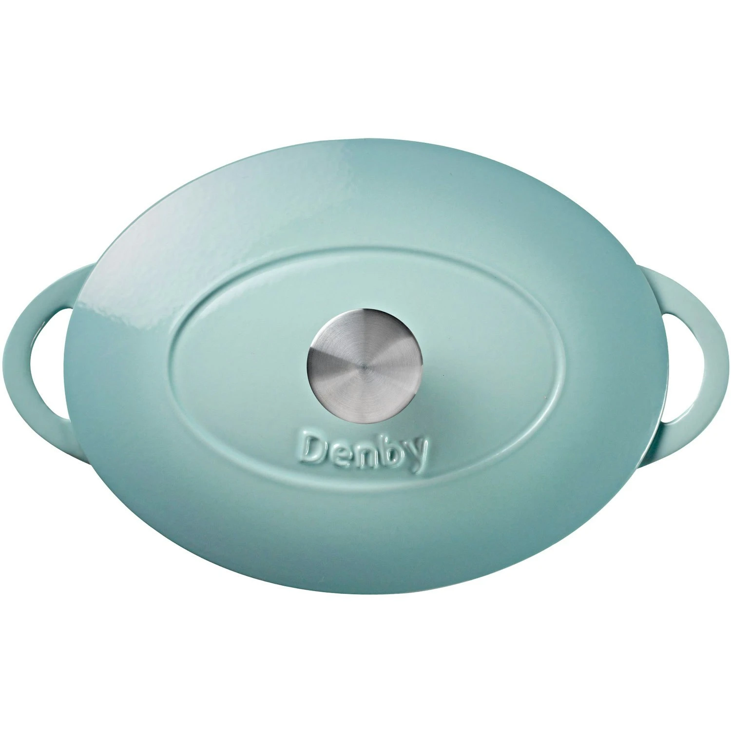 Denby Pavilion Gietijzeren Pot Ovaal Ø28 Cm, Lichtblauw 3 Denby Pavilion Gietijzeren Pot Ovaal Ø28 Cm, Lichtblauw - Afbeelding 3