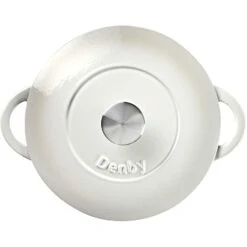 Denby Natural Canvas Gietijzeren Pot Rond Ø24 Cm, Wit -Keukengerei Aanbiedingen denby gietijzeren pot rond 24 cm 1