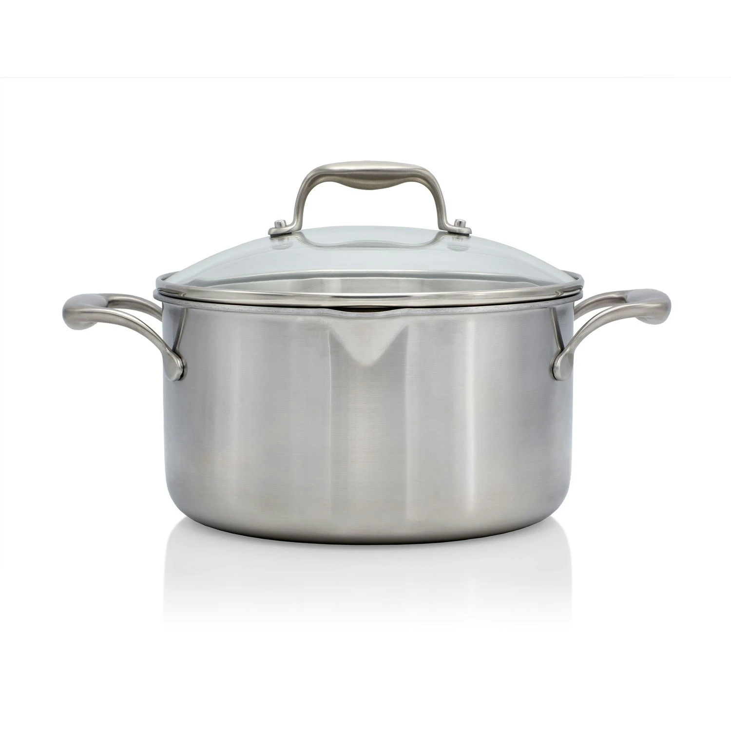EGO Saucepan With Glass Lid 3,5 L, Stainless Steel 1 EGO Saucepan With Glass Lid 3,5 L, Stainless Steel