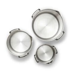 EGO Stackable Pot Set, Stainless Steel -Keukengerei Aanbiedingen ego stackable pot set stainless steel 6