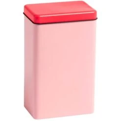 Hay Tin By Sowden Storage Jar, Pink/Red