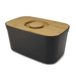 Joseph Joseph Bread Box With Cutting Board, Black