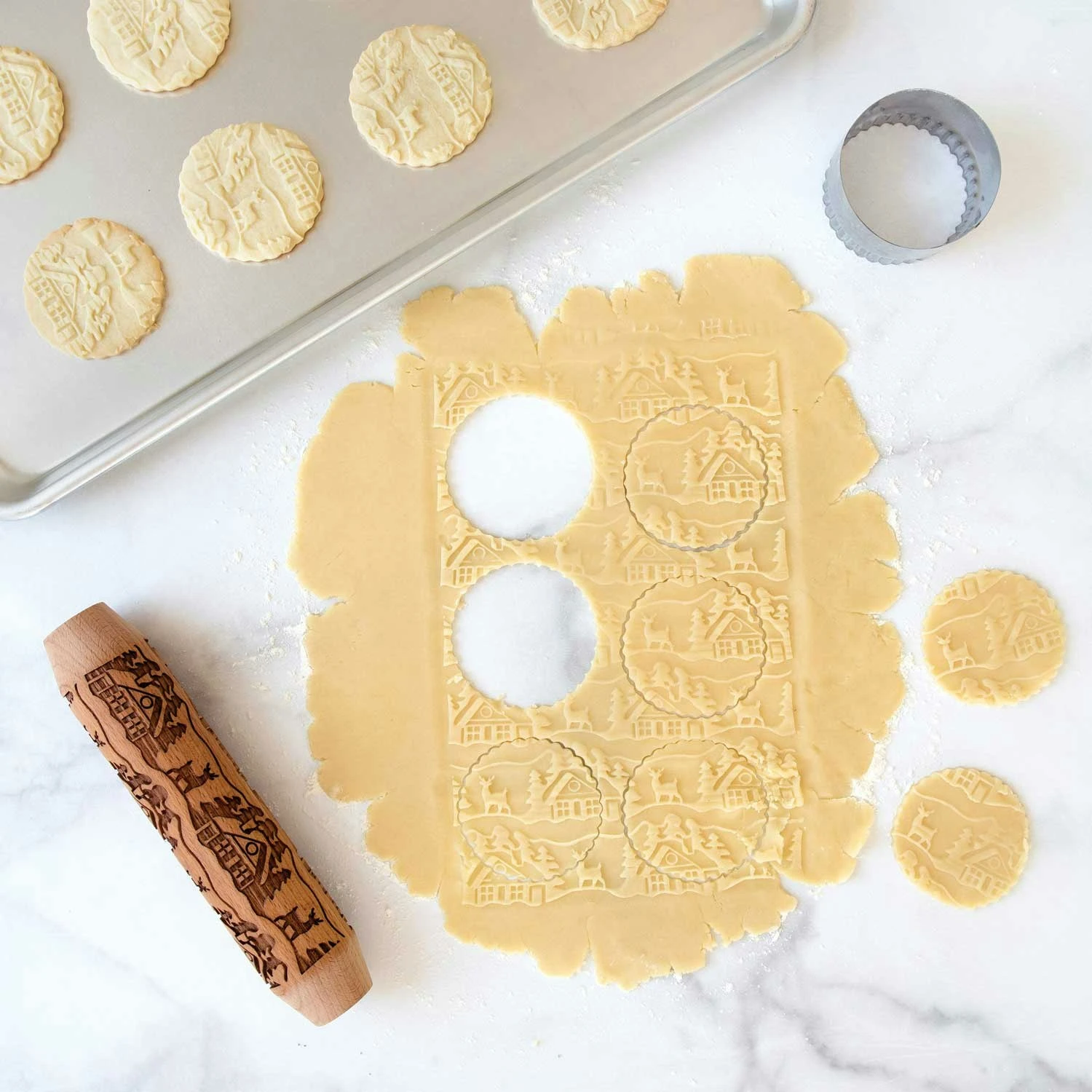 Nordic Ware Woodland Cottage Deegroller 2 Nordic Ware Woodland Cottage Deegroller - Afbeelding 2