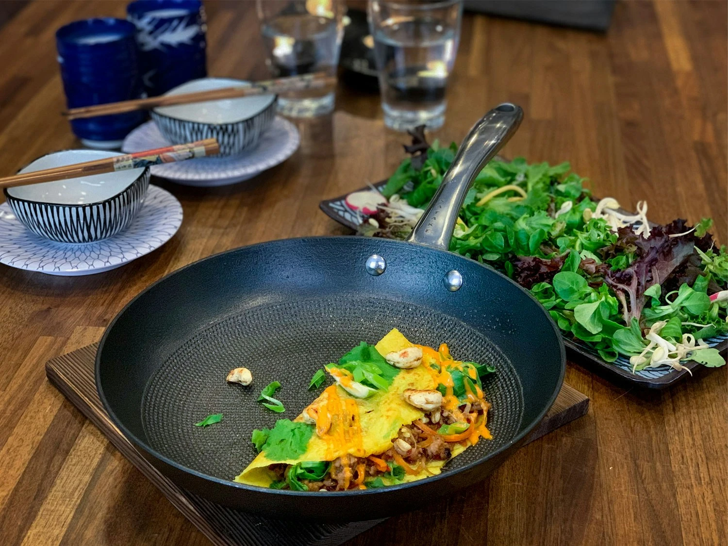 Satake Frying Pan Lightweight Cast Iron, Honeycomb Non-stick 28 Cm 3 Satake Frying Pan Lightweight Cast Iron, Honeycomb Non-stick 28 Cm - Afbeelding 3