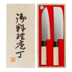 Satake Houcho Knife Set Santuko & Vegetable Chopping Knife 17 Cm -Keukengerei Aanbiedingen satake houcho knife set 3pcs 16
