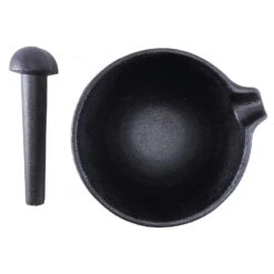 Satake Nabe Mortar With Pestle, Black -Keukengerei Aanbiedingen satake nabe mortar with pestle black 5