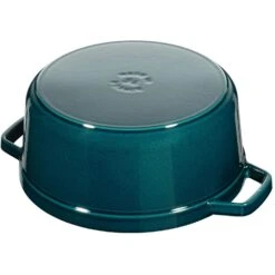 Staub Cocotte Rond 24 Cm 3,8 L, Petrolblauw -Keukengerei Aanbiedingen staub staub cocotte rond 1